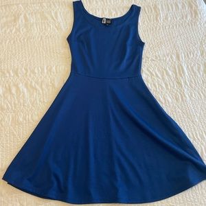 Blue stretchy and comfy business professional dress